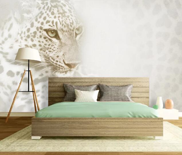 3D Misty Leopard WC1431 Wall Murals