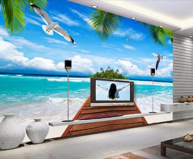 3D Pigeon Island WC316 Wall Murals