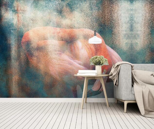 3D Greater Flamingo WC1278 Wall Murals