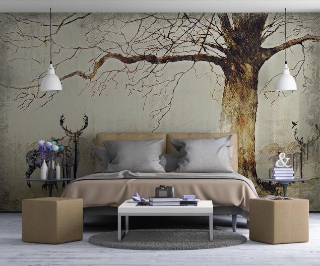 3D Tree Chair WC957 Wall Murals