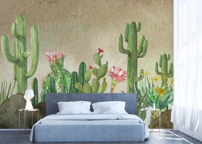 3D Cactus Flower WC904 Wall Murals