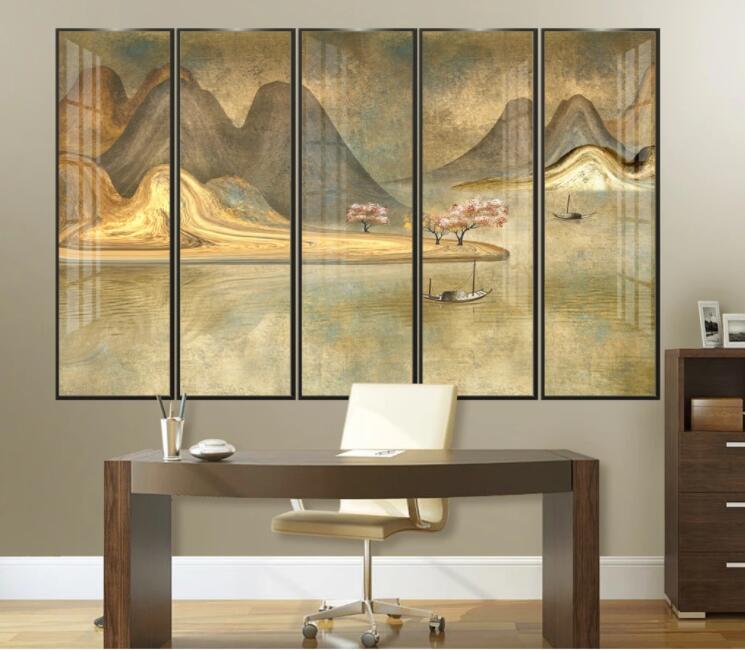 3D Peach Blossom River WC2530 Wall Murals