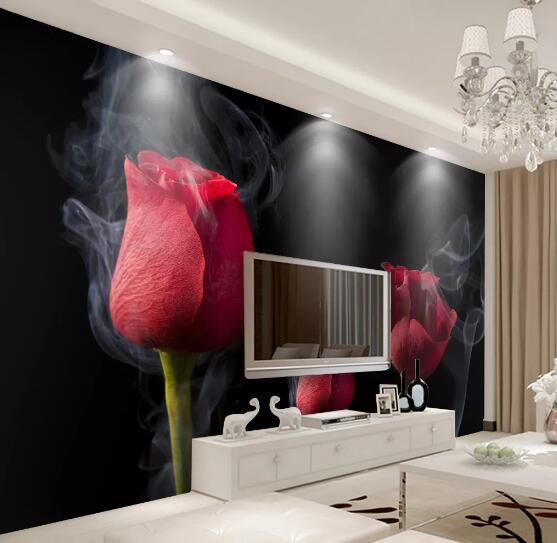 3D Rose Smoke WC252 Wall Murals