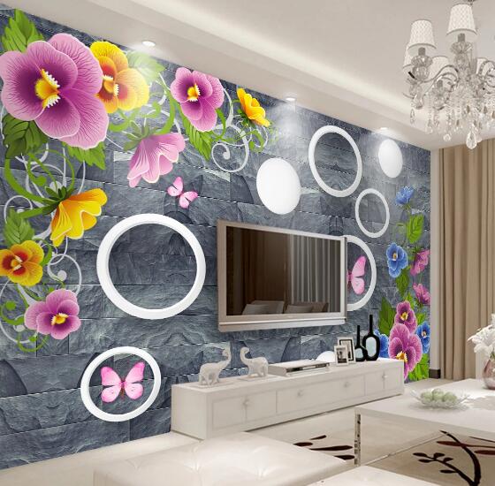 3D Red Butterfly WC224 Wall Murals