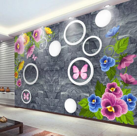 3D Red Butterfly WC224 Wall Murals