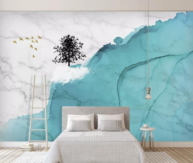 3D Black Tree Goose WC2742 Wall Murals