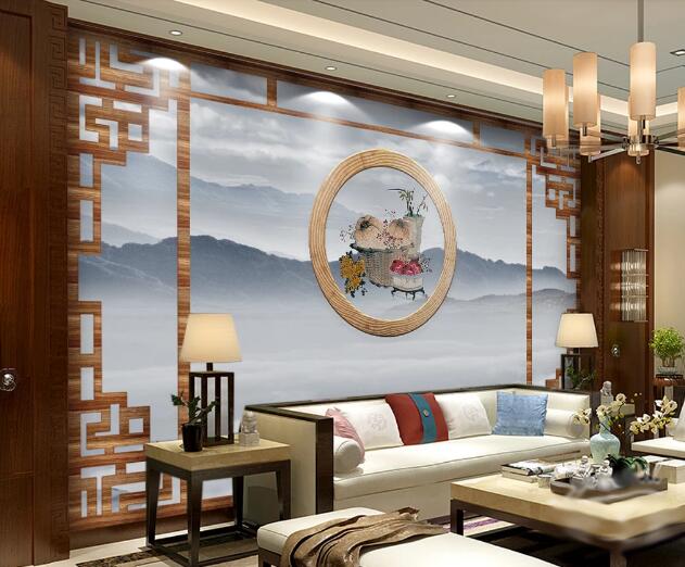 3D Mountain Stones WC1823 Wall Murals