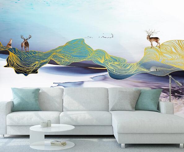 3D Deer Antlers WC1181 Wall Murals