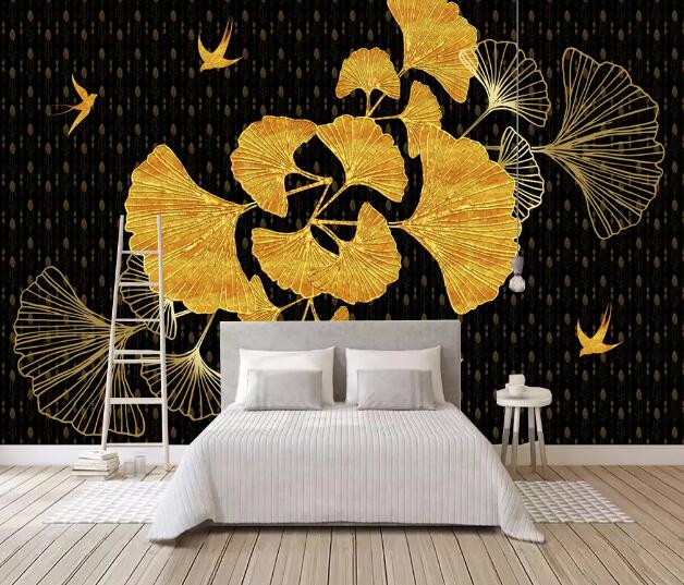 3D Maple Leaves WC2320 Wall Murals