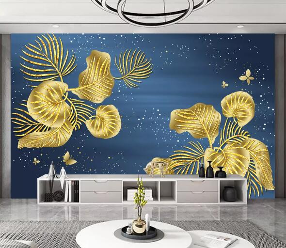 3D Golden Butterfly WC2315 Wall Murals