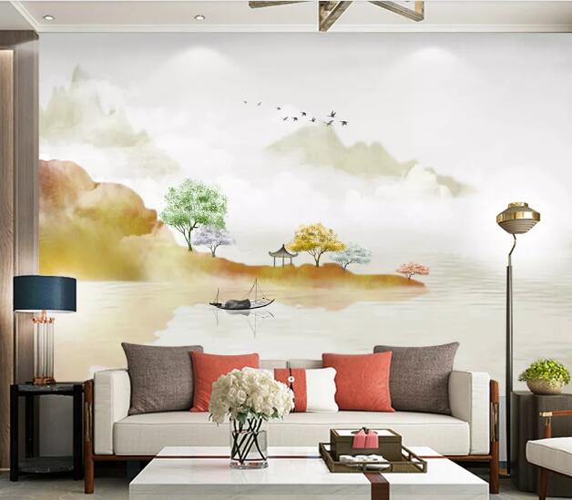 3D Color Tree Pavilion WC2141 Wall Murals