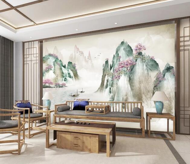 3D Peach Blossom WC1656 Wall Murals