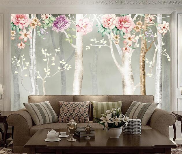 3D Forest Peony WC1524 Wall Murals