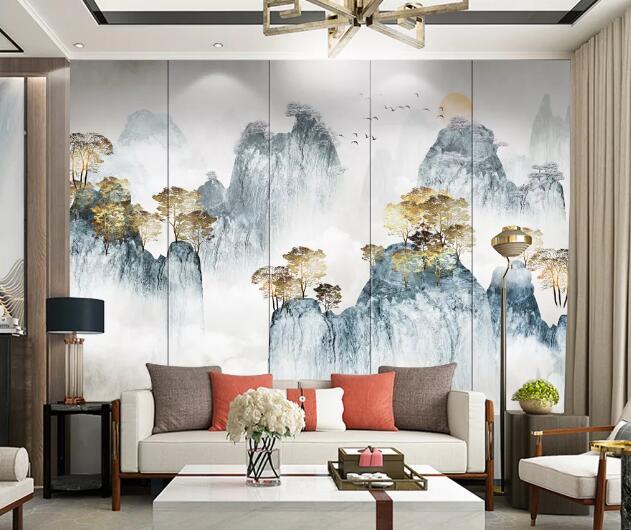 3D Cliff Mountain WC1503 Wall Murals