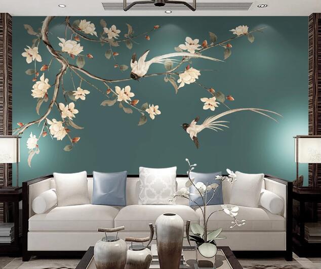 3D Swallow Flower WC1451 Wall Murals