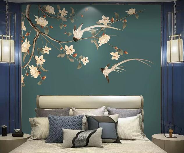 3D Swallow Flower WC1451 Wall Murals