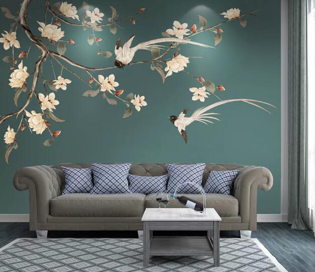 3D Swallow Flower WC1451 Wall Murals