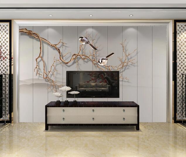 3D Branch Bird WC1348 Wall Murals