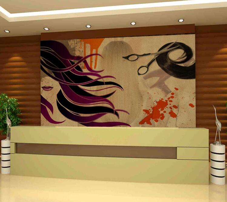 3D Flowing Hair 1508 Wall Murals