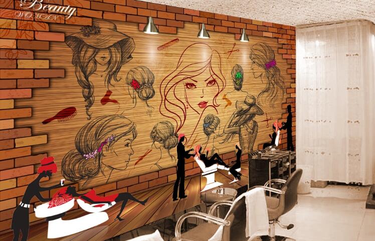 3D Cute Girl 1502 Wall Murals