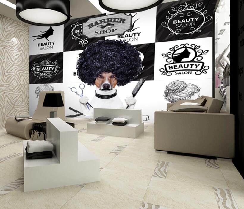 3D Cute Poodle 1534 Wall Murals