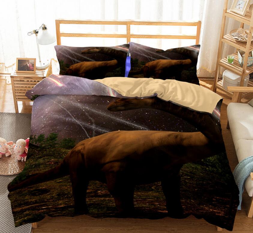 3D Meteor Dinosaur 6068 Bed Pillowcases Quilt