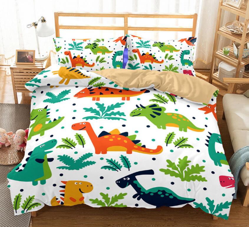 3D Dinosaurs 1168 Bed Pillowcases Quilt