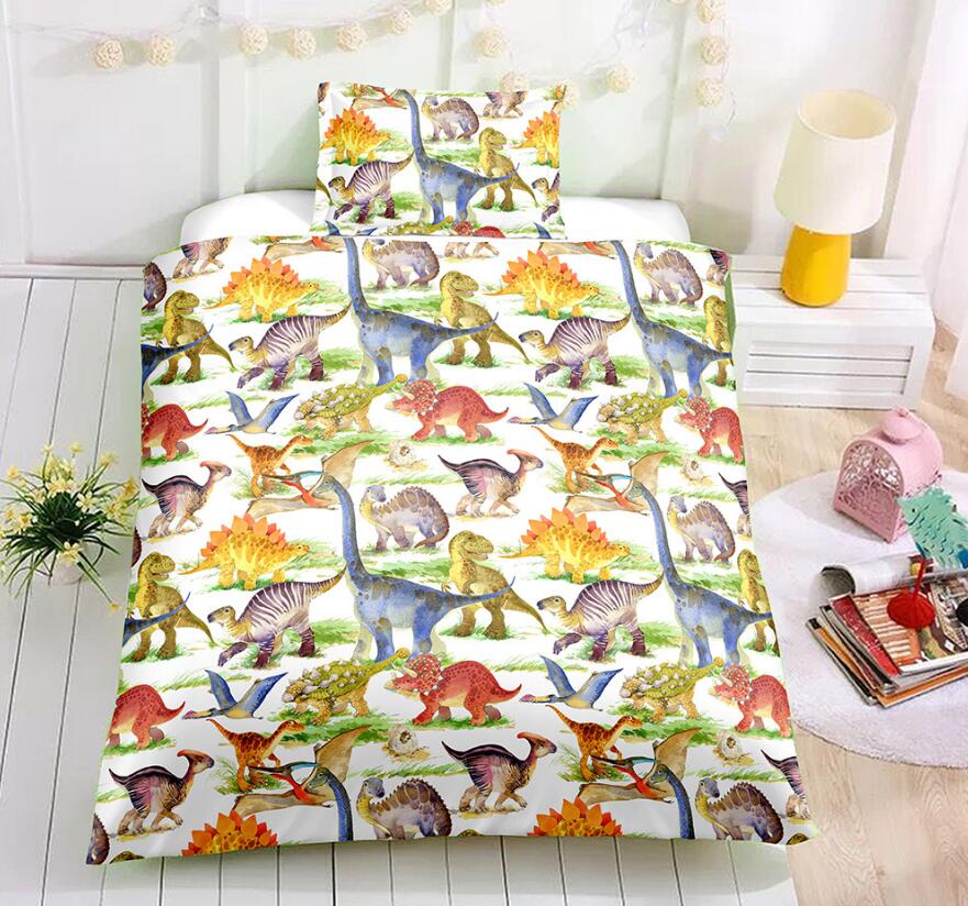 3D Many Dinosaurs 6030 Bed Pillowcases Quilt