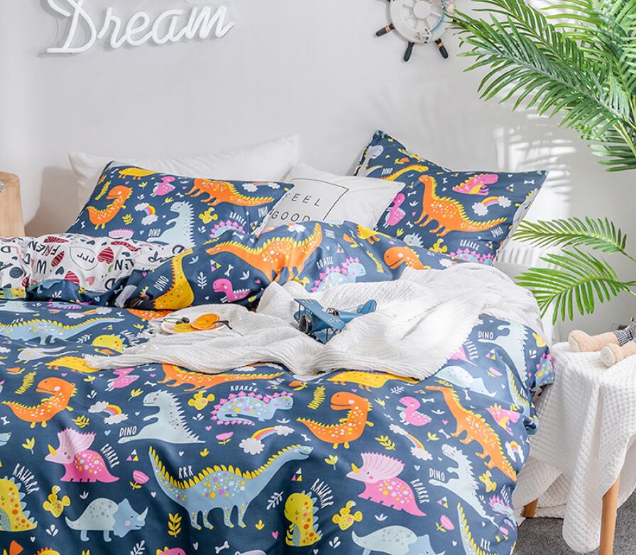 3D Cartoons Little Dinosaur 6653 Bed Pillowcases Quilt