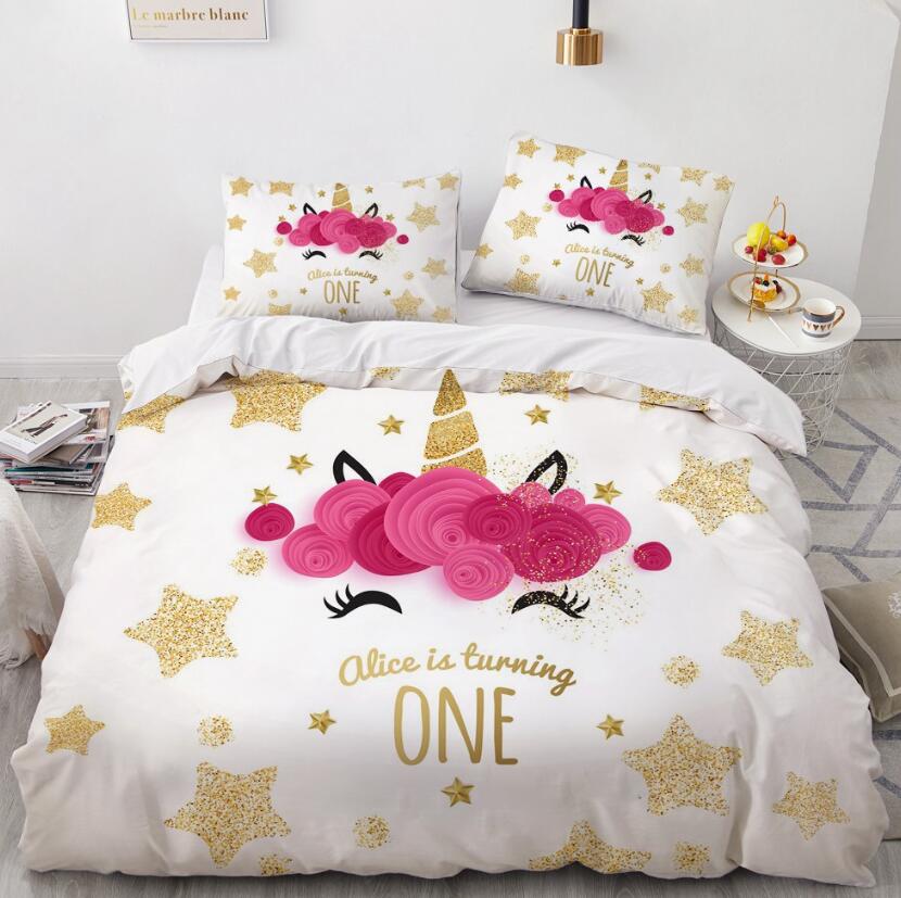 3D Unicorn Horn Star 163 Bed Pillowcases Quilt