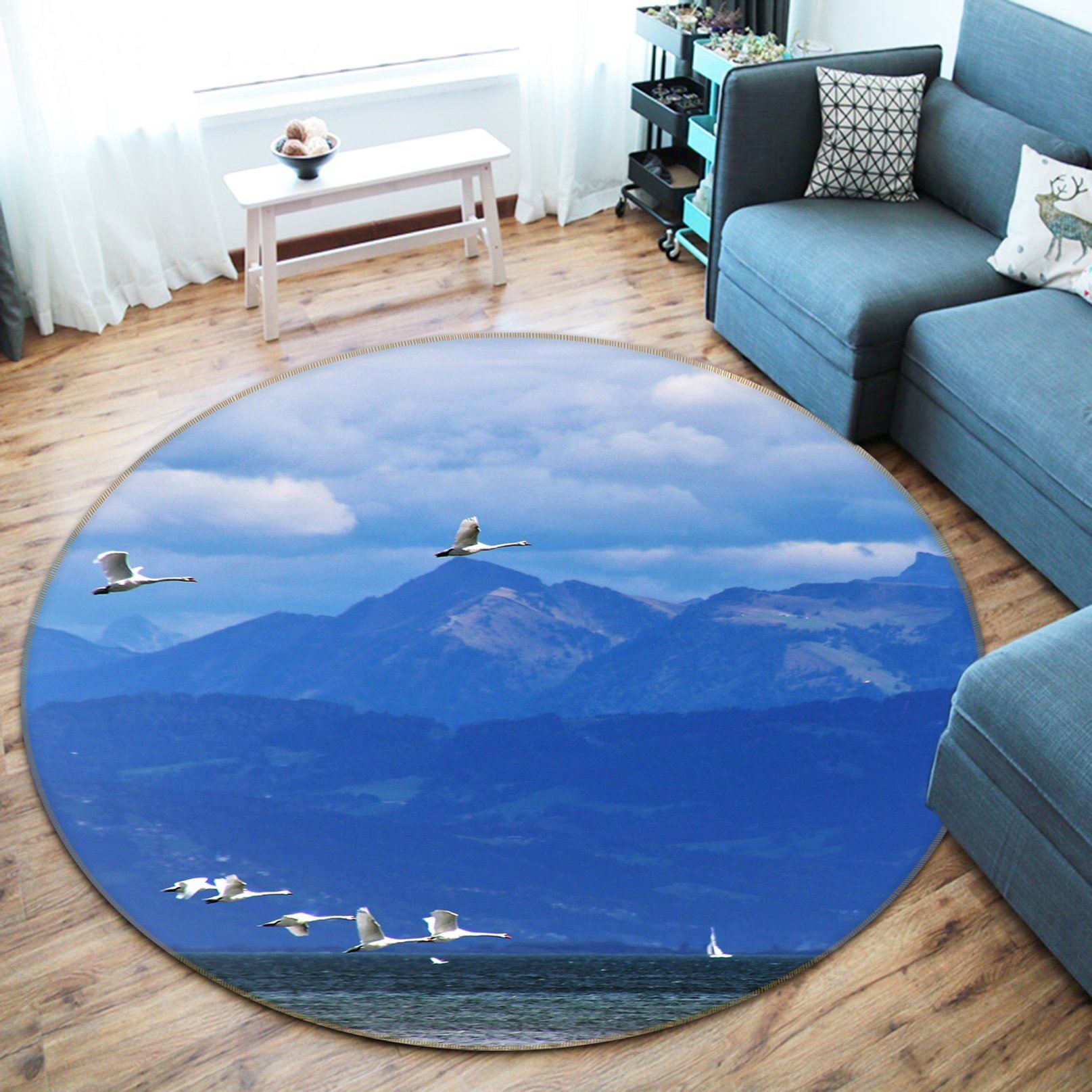 3D Peak Bird 039 Animal Round Non Slip Rug Mat Mat AJ Creativity Home 