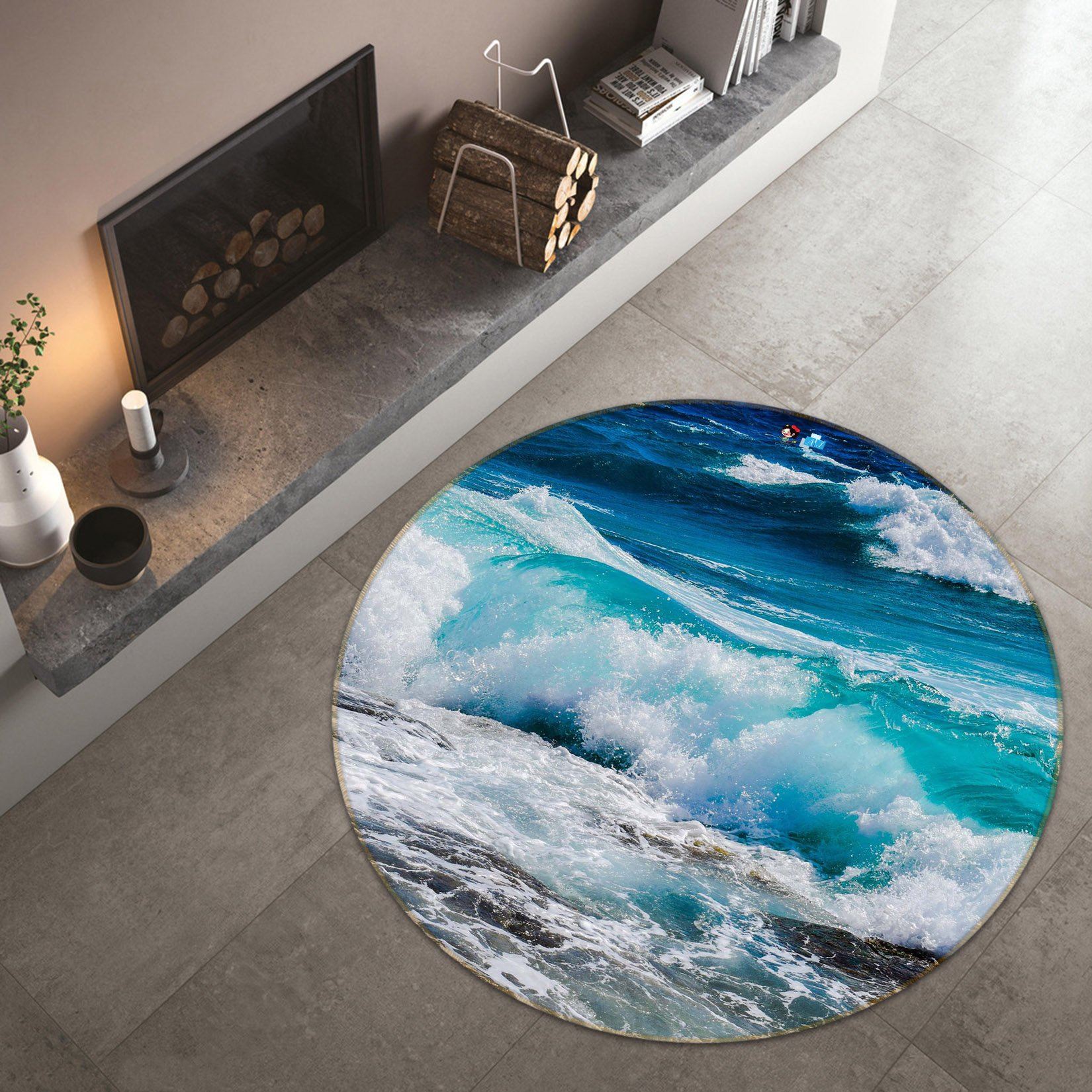 3D High Tide 239 Round Non Slip Rug Mat Mat AJ Creativity Home 