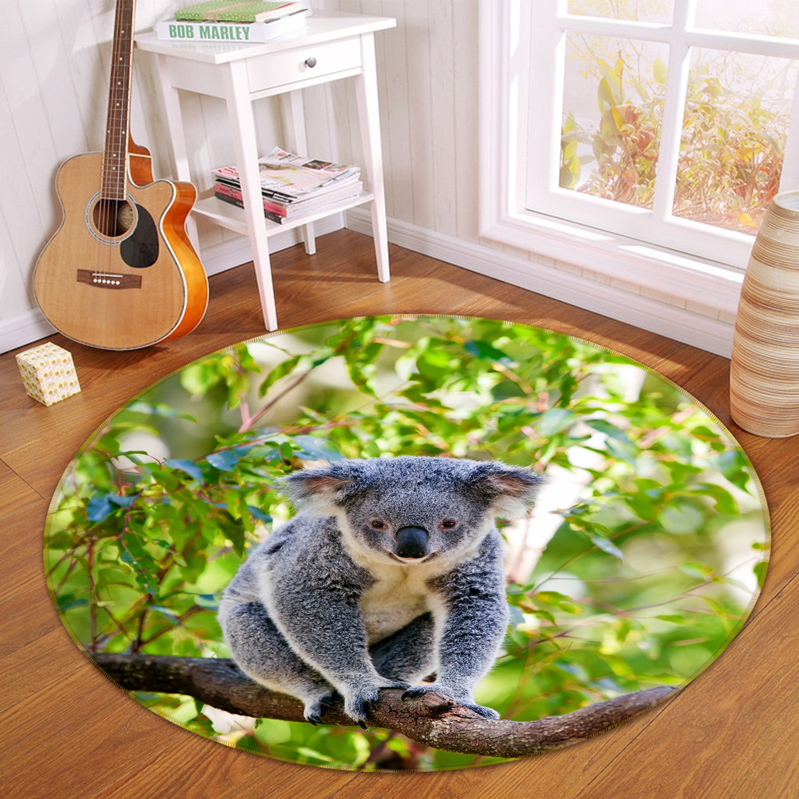 3D Koala 38081 Animal Round Non Slip Rug Mat