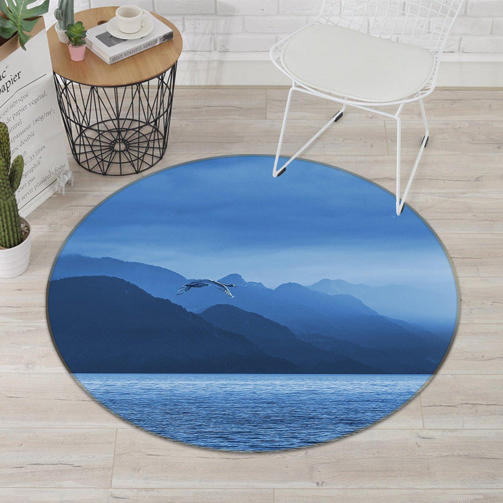 3D Lake 070 Animal Round Non Slip Rug Mat Mat AJ Creativity Home 