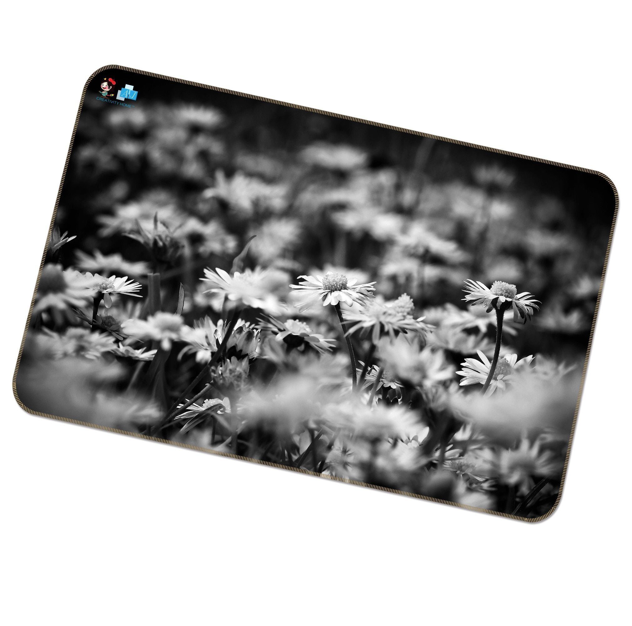 3D Black Daisy 242 Non Slip Rug Mat Mat AJ Creativity Home 