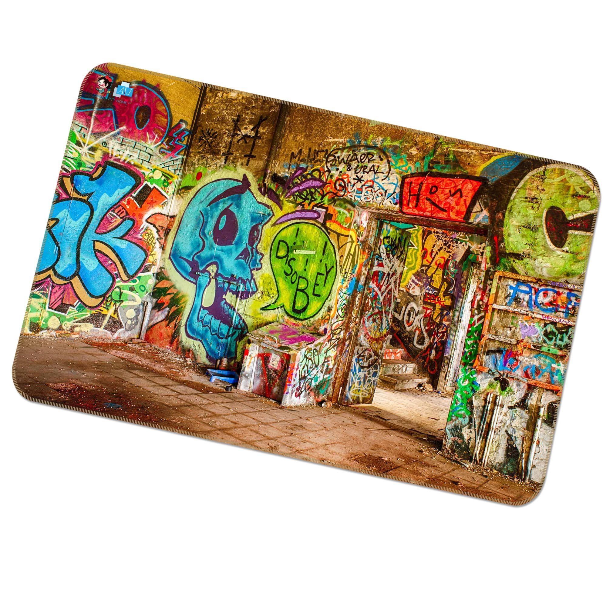 3D Graffiti Door 474 Non Slip Rug Mat Mat AJ Creativity Home 