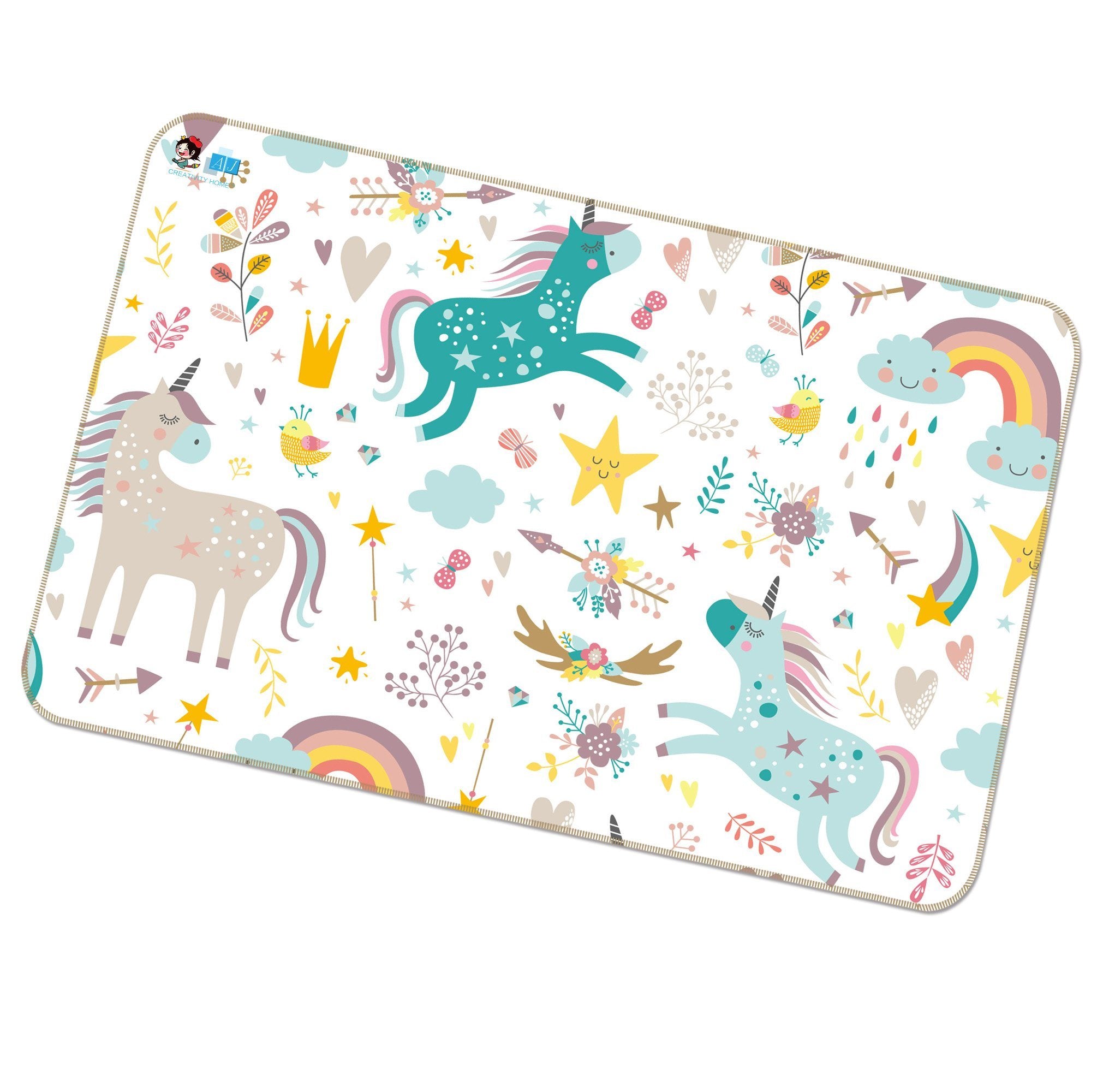 3D Unicorn Pattern 133 Non Slip Rug Mat Mat AJ Creativity Home 