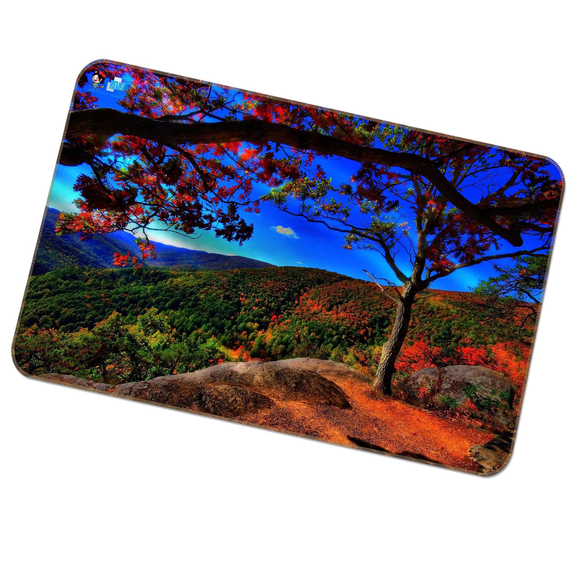 3D Mountain Forest 487 Non Slip Rug Mat Mat AJ Creativity Home 