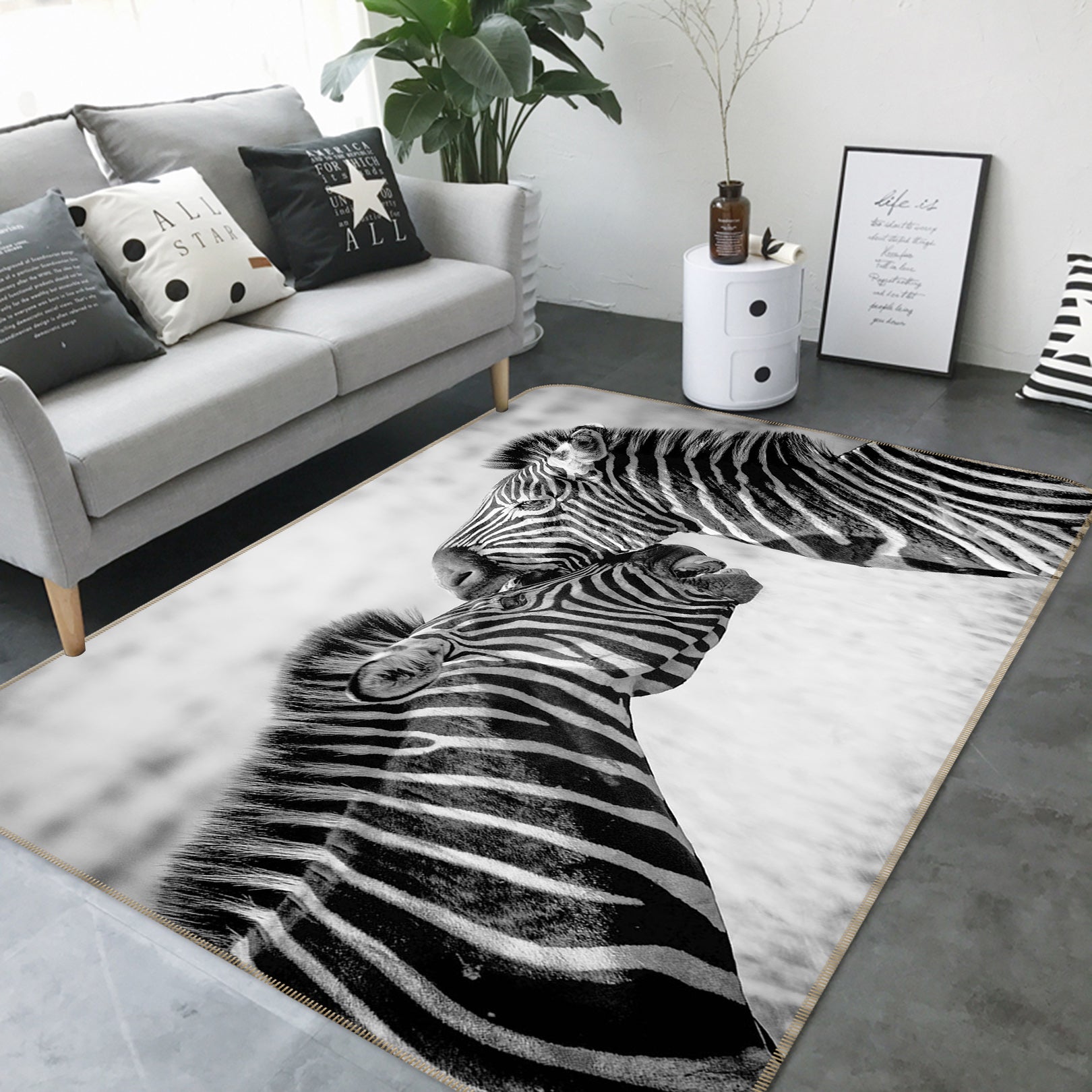 3D Zebra 82171 Animal Non Slip Rug Mat