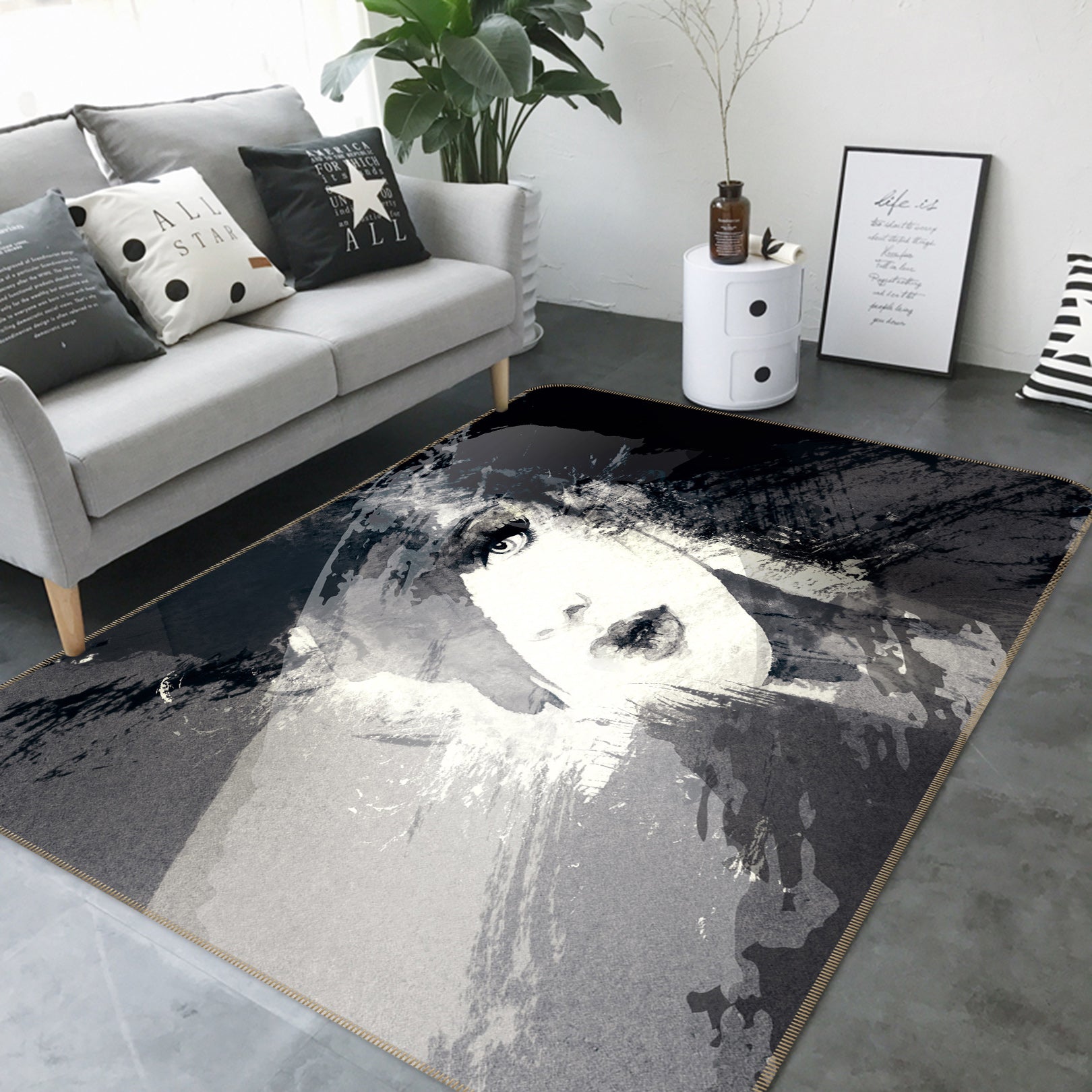 3D Painted Model 1021 Non Slip Rug Mat