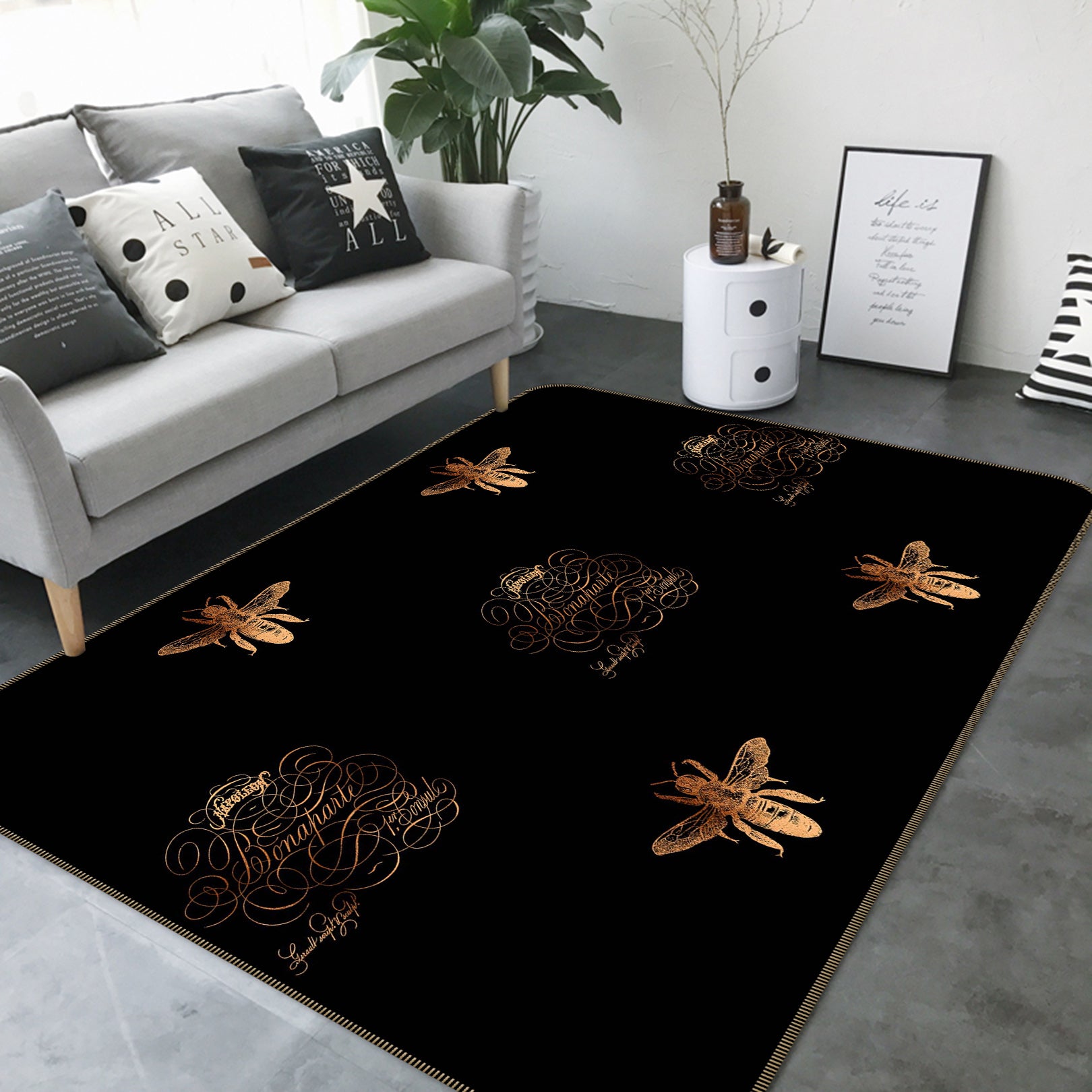 3D Golden Firefly 171 Uta Naumann Rug Non Slip Rug Mat