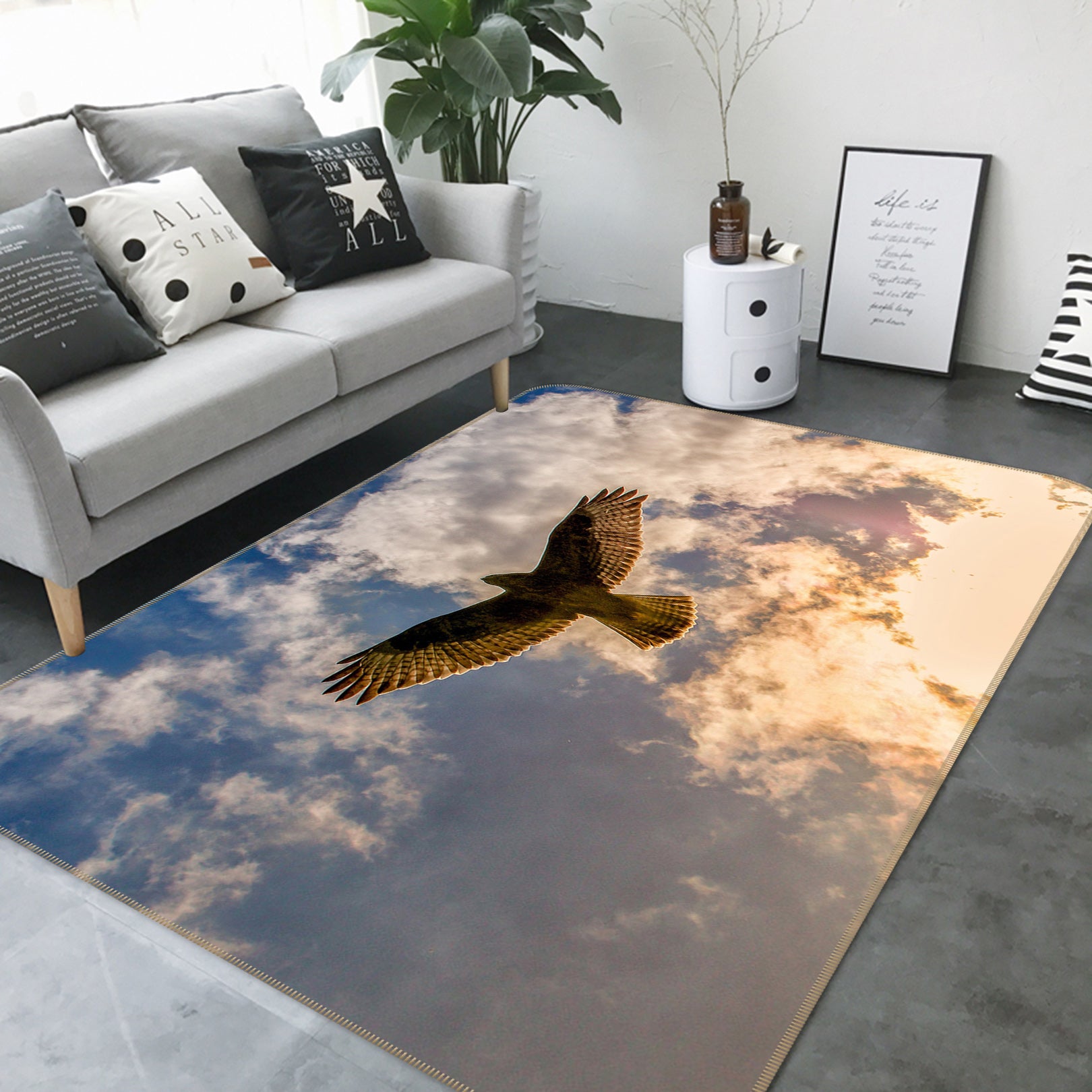 3D Sky Eagle 82083 Animal Non Slip Rug Mat