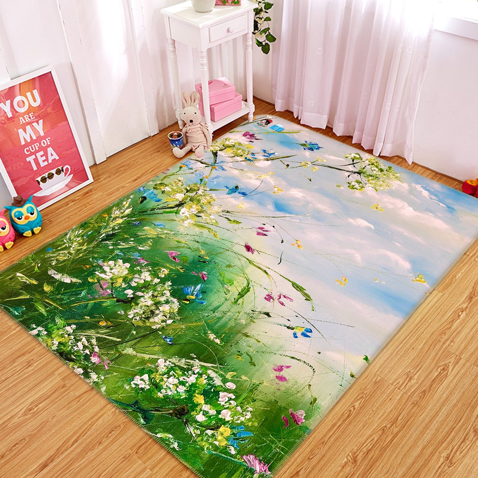 3D Cloud Garden 1280 Skromova Marina Rug Non Slip Rug Mat