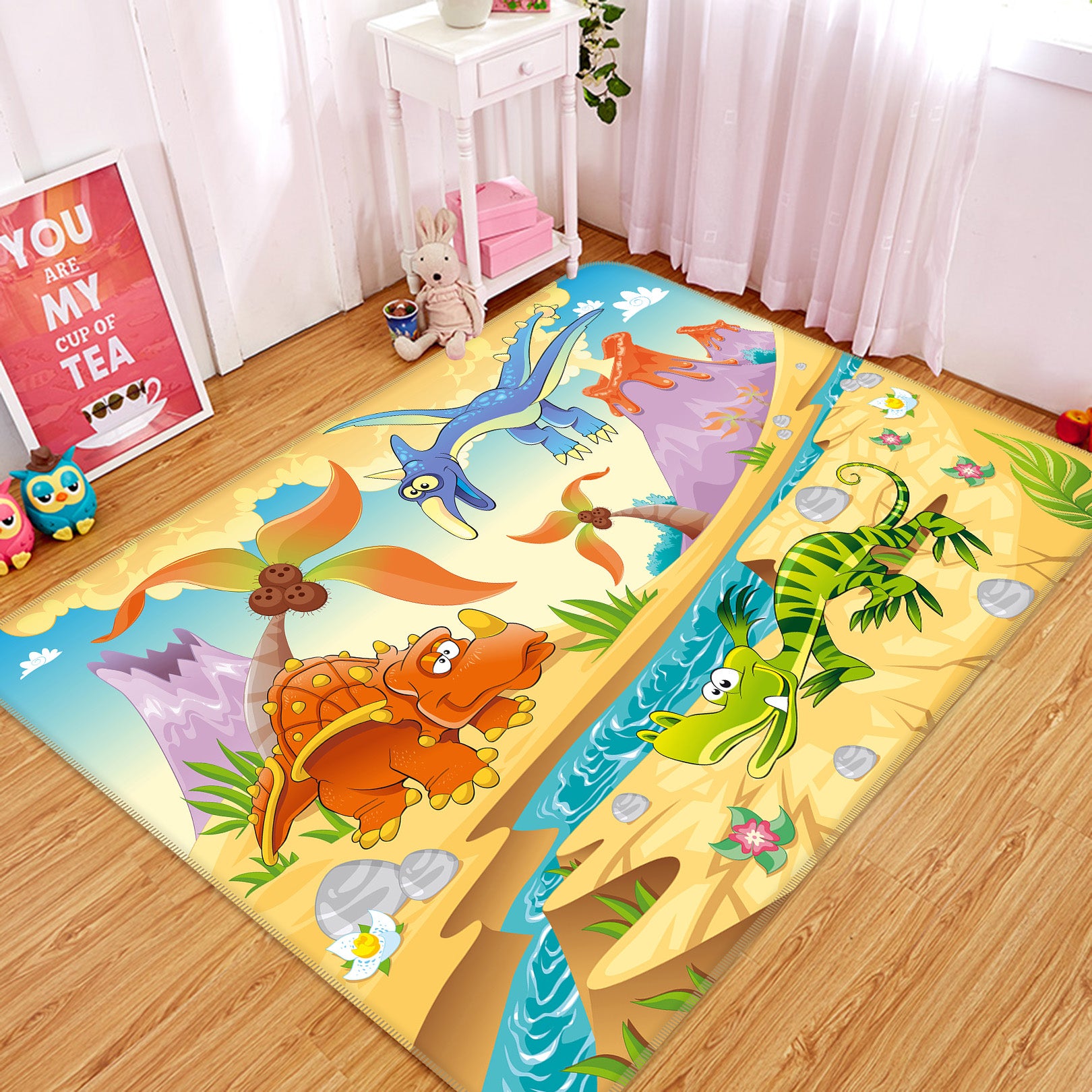 3D Cartoon Dinosaur 65140 Non Slip Rug Mat