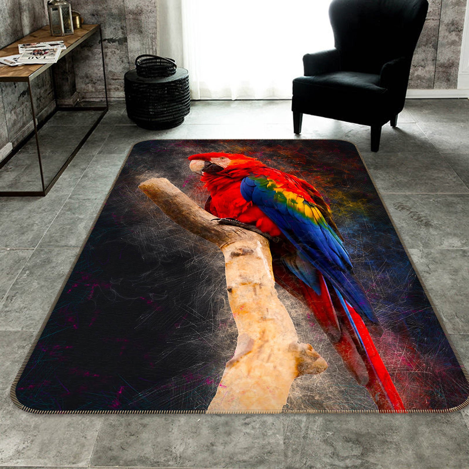 3D Parrot 82174 Animal Non Slip Rug Mat