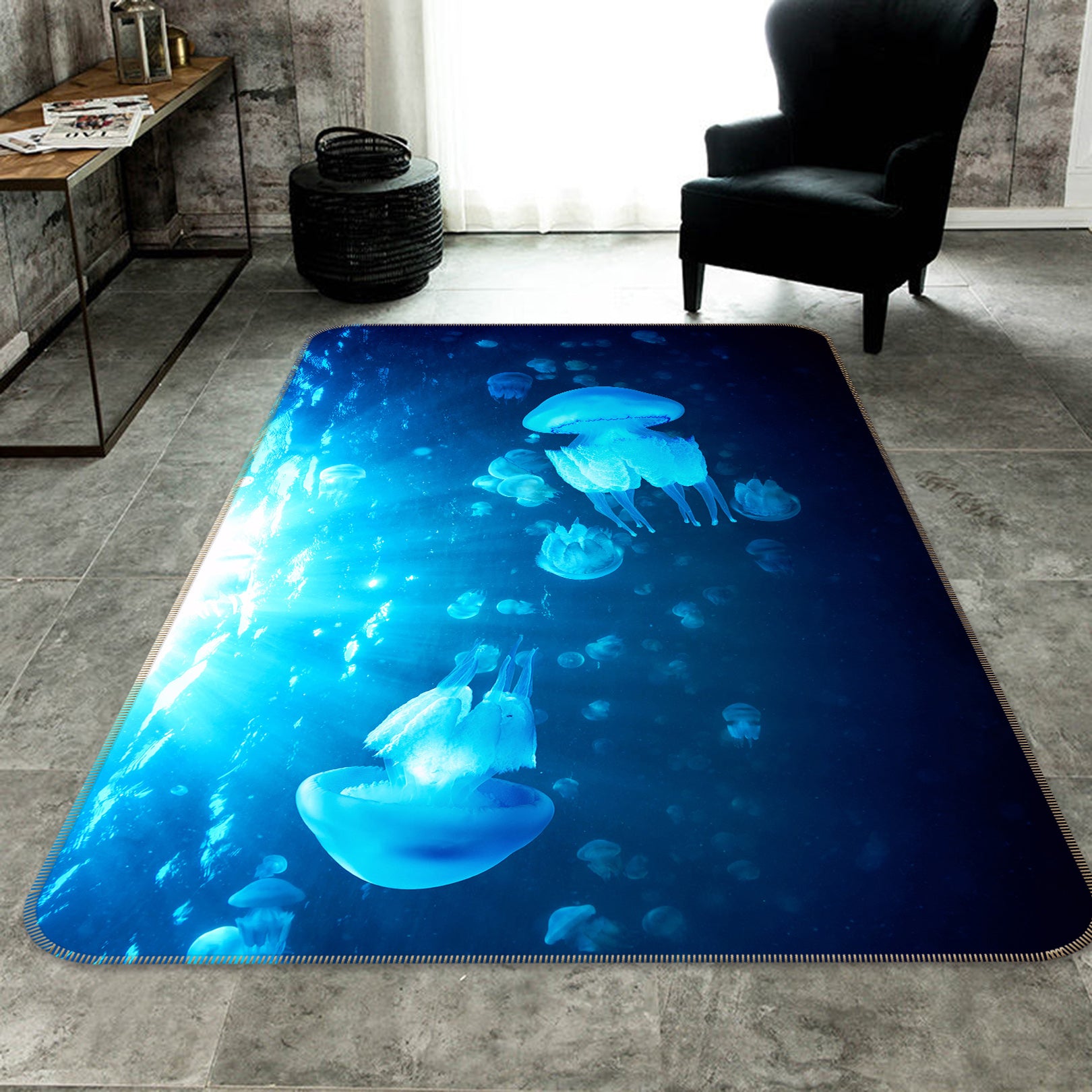 3D Jellyfish 38123 Animal Non Slip Rug Mat