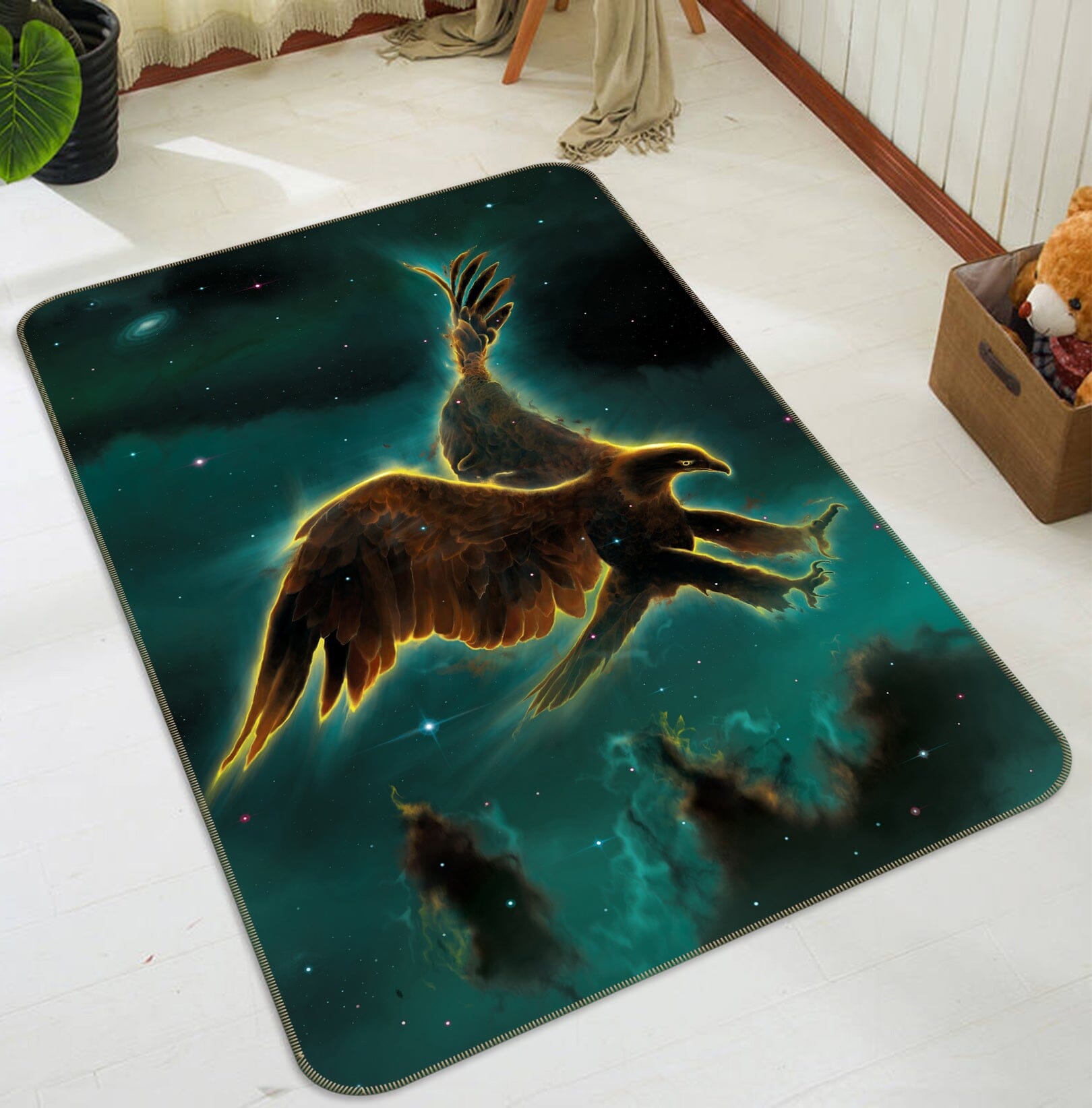 3D Eagle Galaxy 1034 Vincent Hie Rug Non Slip Rug Mat Mat AJ Creativity Home 