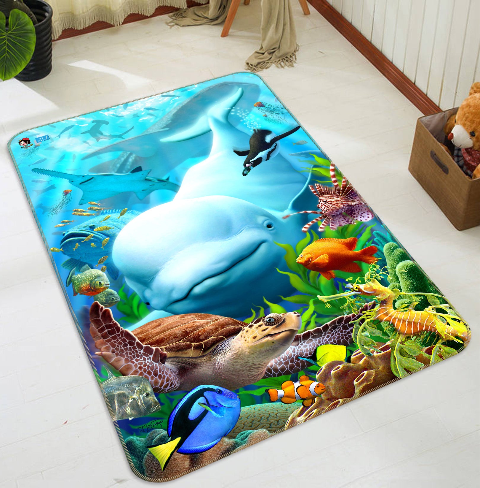 3D Seavilians 85087 Jerry LoFaro Rug Non Slip Rug Mat