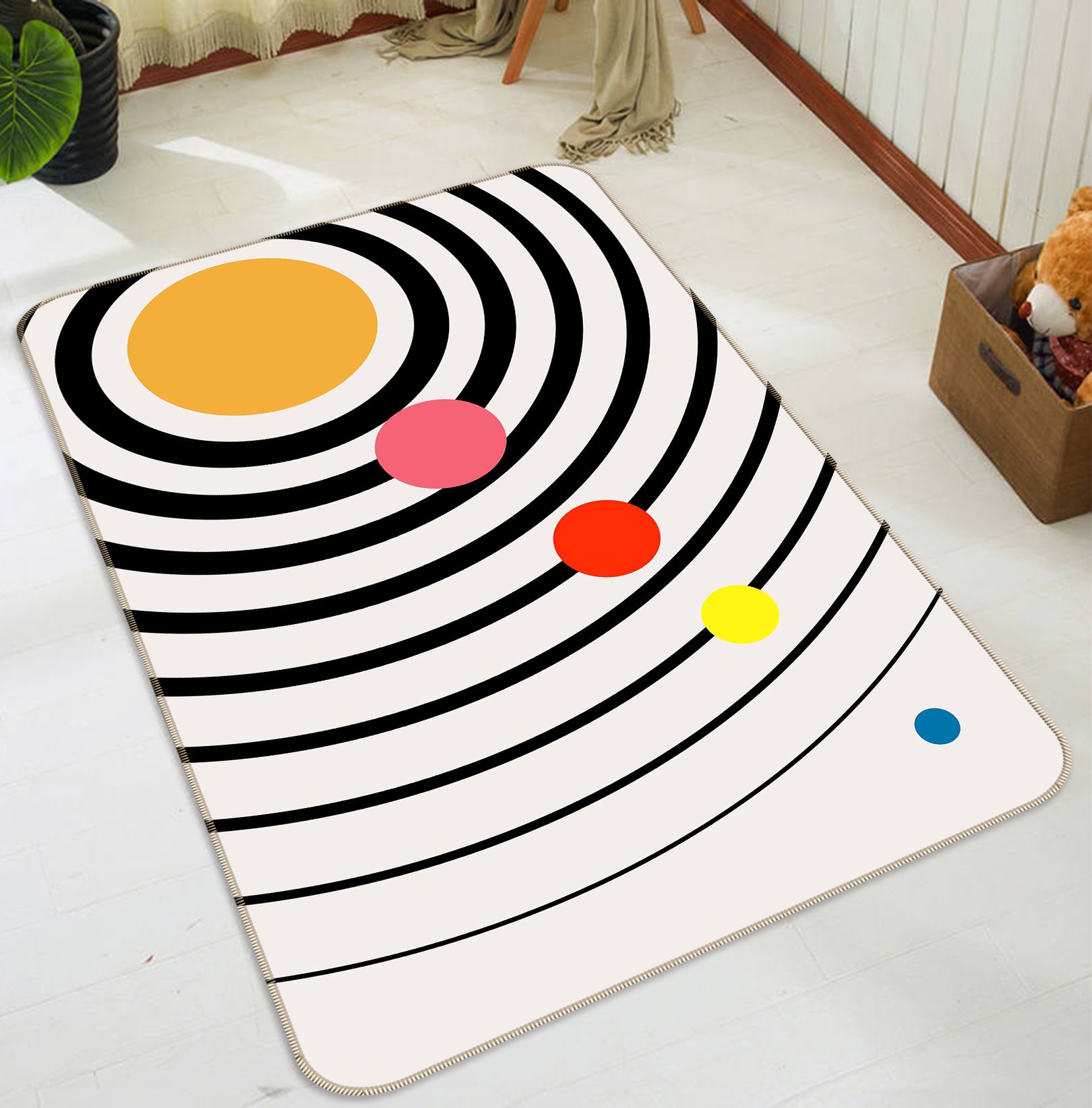 3D Playful Universe 1097 Boris Draschoff Rug Non Slip Rug Mat