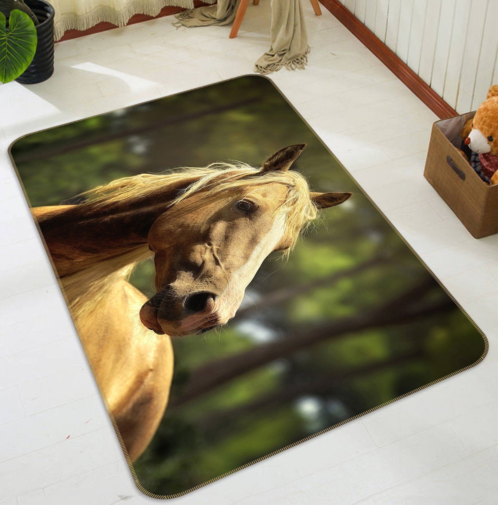 3D Horse Head 595 Animal Non Slip Rug Mat Mat AJ Creativity Home 